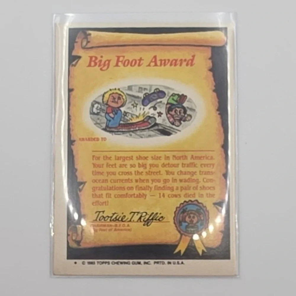 Topps this card